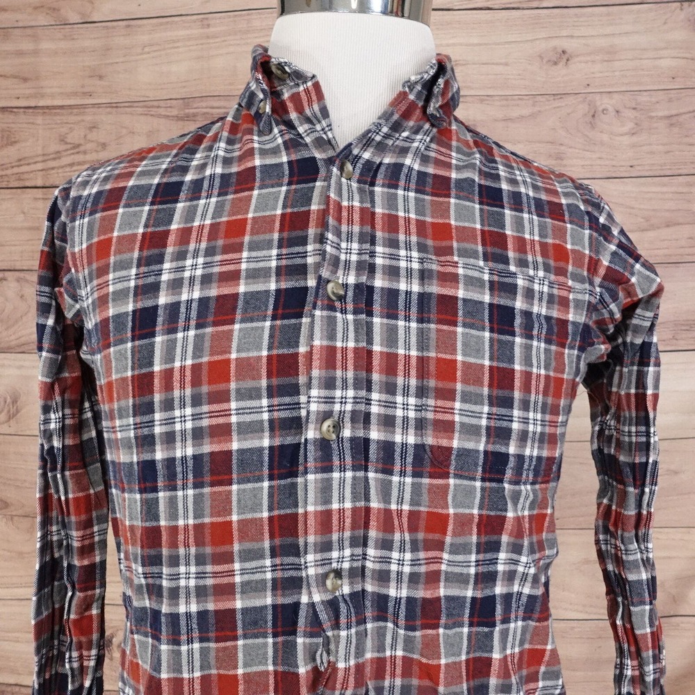 RED HEAD BRAND‎ CO LONG SLEEVE PLAID FLANNEL BUTTON DOWN SHIRT MENS SZ S SMALL